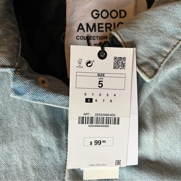 ZARA DENIM JACKET SHIRTGOOD AMERICAN COLLECTION2553/066
